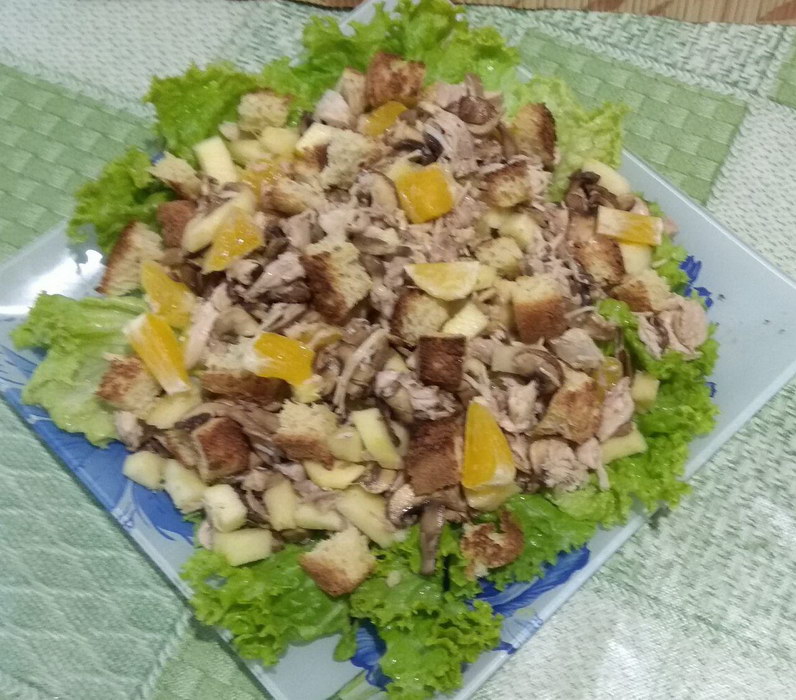 Вкусный салат из курицы - богатый вкус и низкая калорийность (без майонеза)
