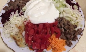 Салат с мясом «Татарский»
